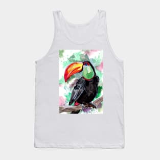 Tucan Bird Watercolor Tank Top